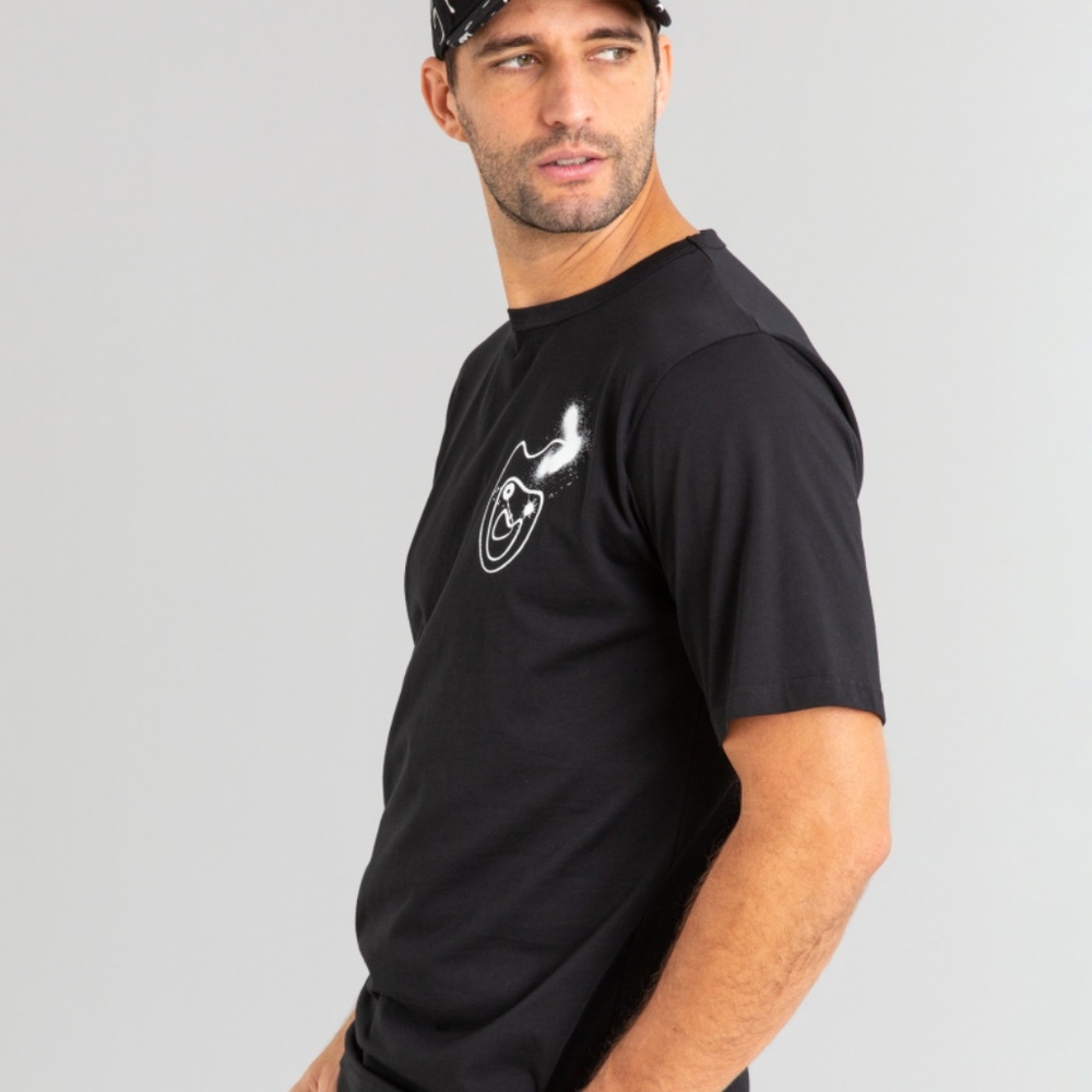 HIRAKU SUZUKI x AGNES B Black Cotton Tee Shirt M - 't'shirts d' artistes!'